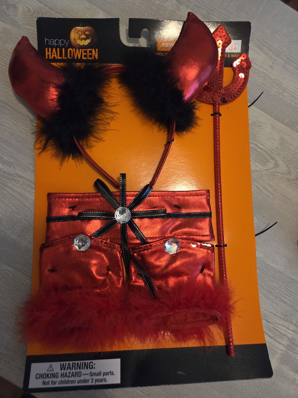 Red Devil Costume Set Of Accessories - Kids/adult